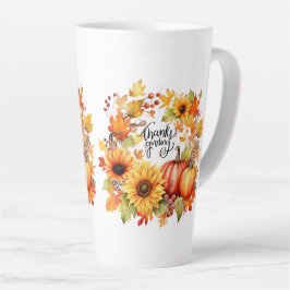 glücklicher Erntedankfall Milchtasse