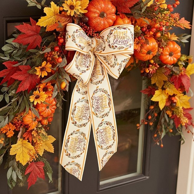 Glücklicher Erntedankkranz Satinband (Von Creator hochgeladen)