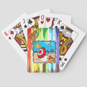 Glücklicher Erntedanktag Kartenspiel Deck, Strand Spielkarten