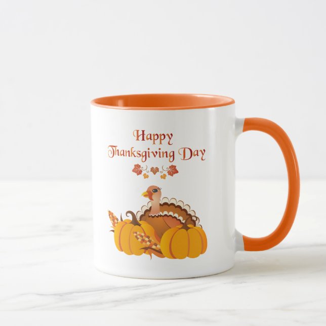 Glücklicher Erntedanktag Türkei Tasse (Rechts)