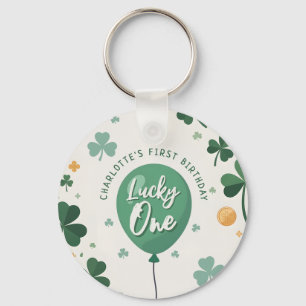 Glücklicher Erster Geburtstag St Patricks Day Klee Schlüsselanhänger