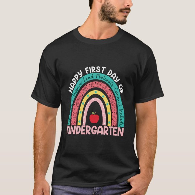 Glücklicher erster Kindergartenlehrer Kindergart T-Shirt (Vorderseite)