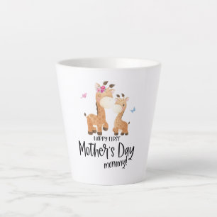 Glücklicher Erster Muttertag 🦒 Giraffe + Schmette Milchtasse