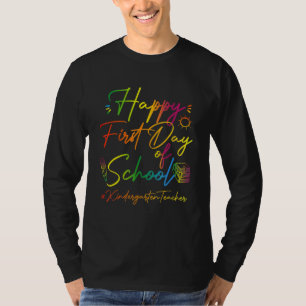 Glücklicher erster Schultag Kindergarten Tie Dye T T-Shirt