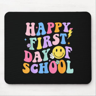 Glücklicher erster Schultag T-Shirt Lehrer Kinder  Mousepad