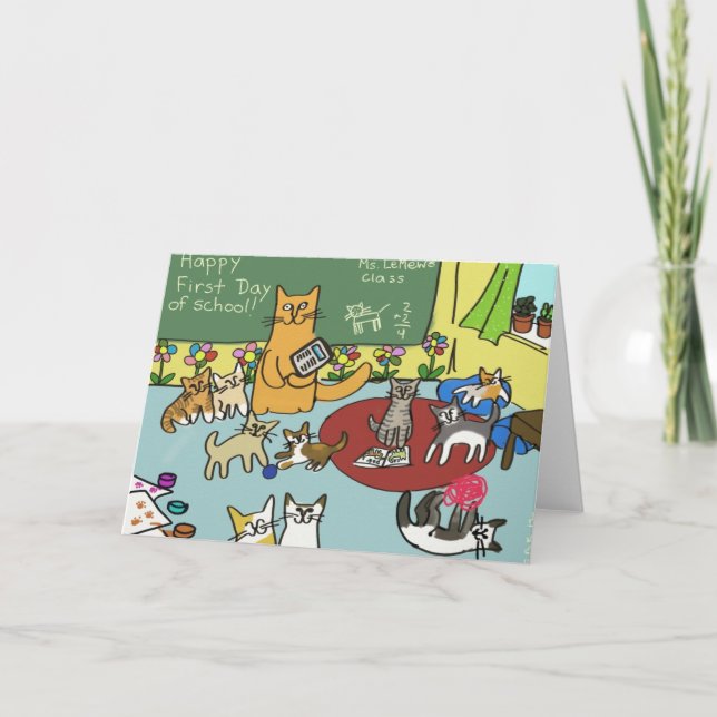 Glücklicher erster Tag der Schule! Karte (Vorderseite)