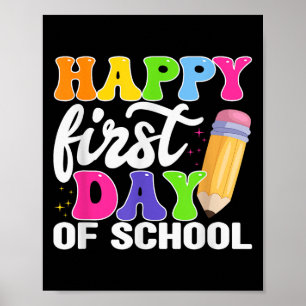 Glücklicher erster Tag der Schulleitung Kinder Poster