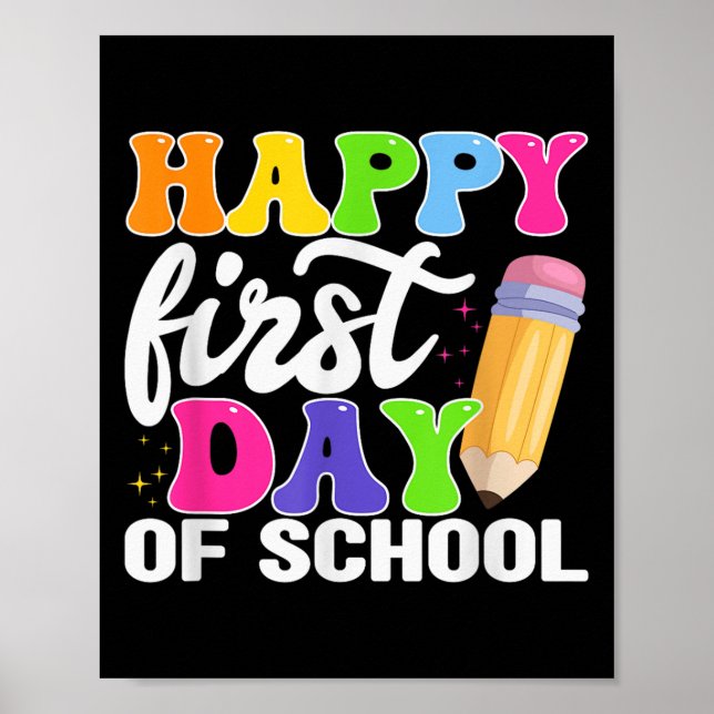 Glücklicher erster Tag der Schulleitung Kinder Poster (Vorne)