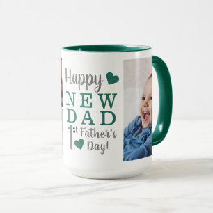 Glücklicher erster Vater's Day New Dad 5 Foto Gr Tasse