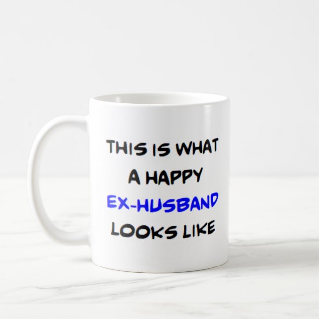 glücklicher Ex-Ehemann Kaffeetasse (Links)