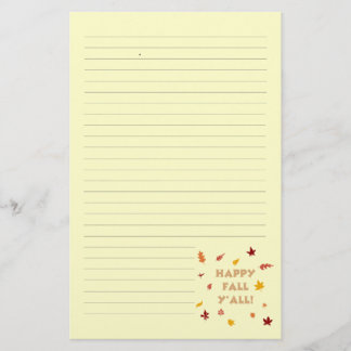 Glücklicher Fall Sie. Fallendes Blätter zeichnete Briefpapier