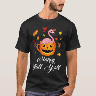 Glücklicher Fall Sie Flamingo-Herbst-Geschenk T-Shirt