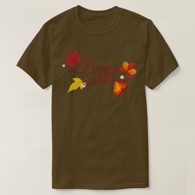 glücklicher Fall T-Shirt (Design vorne)