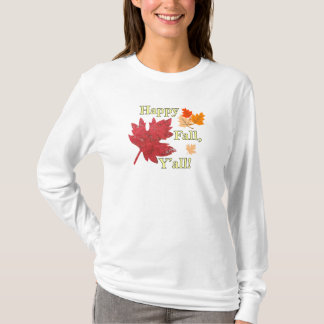 Glücklicher Fall verlassen Sie T-Shirt