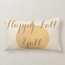 Glücklicher Fall, Y'all Rustic Pumpkin Pillow
