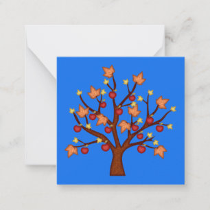 glücklicher Fallbaum Mitteilungskarte