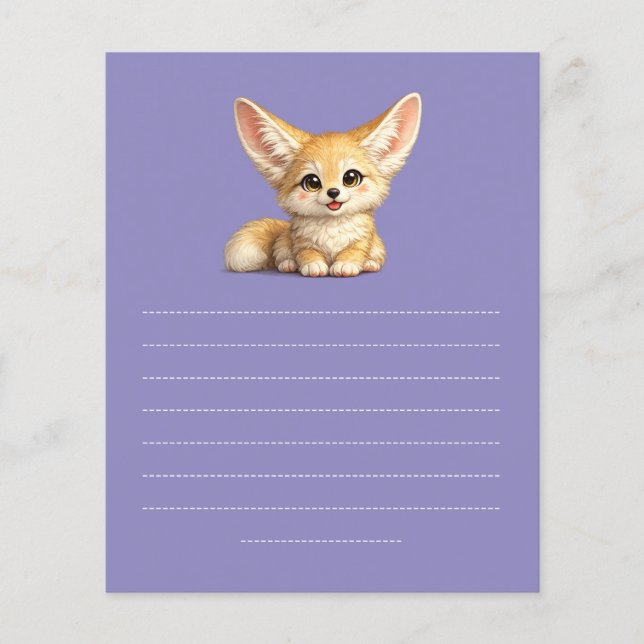Glücklicher Fennek Fuchs Süße Positive Vibes Desig Flyer (Vorne)