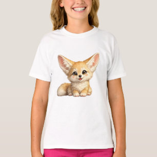 Glücklicher Fennek Fuchs Süße Positive Vibes Desig T-Shirt