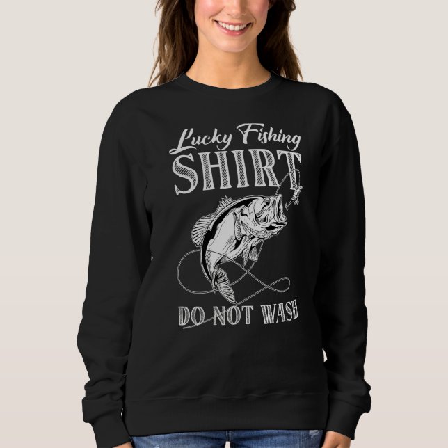 Glücklicher Fischfang wischt nicht das Schlemmerfi Sweatshirt (Vorderseite)