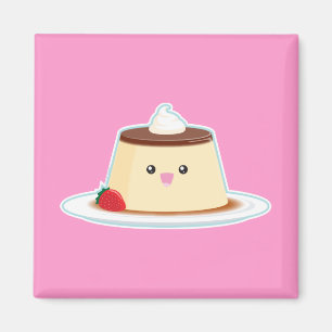 Glücklicher Flan Magnet