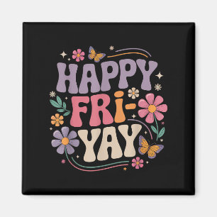 Glücklicher Fri-yay Lehrer Fry Yay Lustiger Freita Magnet