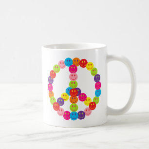glücklicher Frieden Kaffeetasse