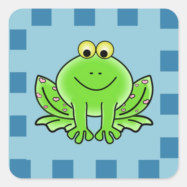 Glücklicher Frosch Aufkleber (Vorderseite)