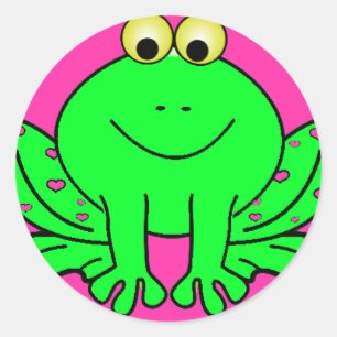 Glücklicher Frosch-Aufkleber Runder Aufkleber