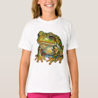 Glücklicher Frosch Buntes Kunstwerk Symbol für gut