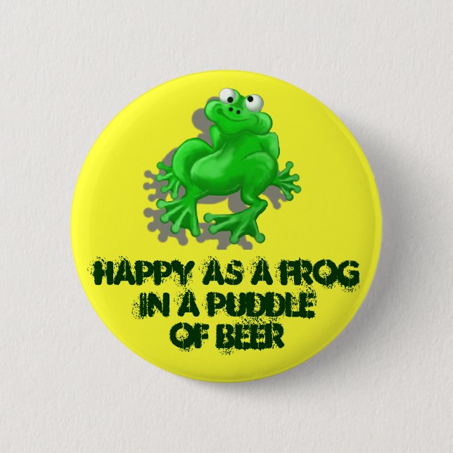 glücklicher Frosch Button (Vorderseite)