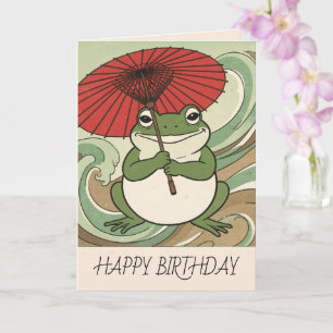 Glücklicher Frosch Matsumoto Hoji Stil  Karte