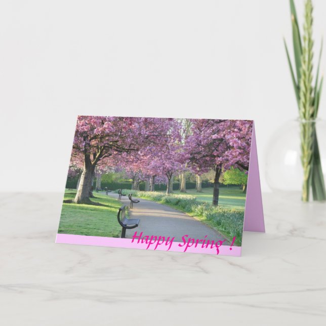Glücklicher Frühling! Gruß-Karte Karte (Vorderseite)