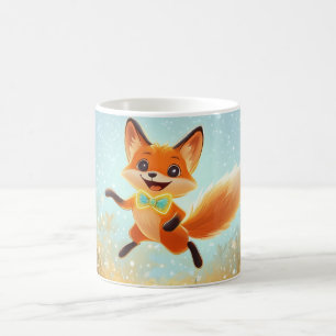 Glücklicher Fuchs Cartoon-Stil lebendig Süß Bunt Kaffeetasse