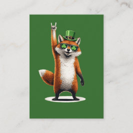 Glücklicher Fuchs Shamrock-Sonnenbrille St. Patric Visitenkarte