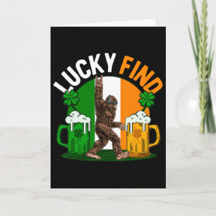 Glücklicher Fund Bigfoot Frohen St. Patricks Day T Karte