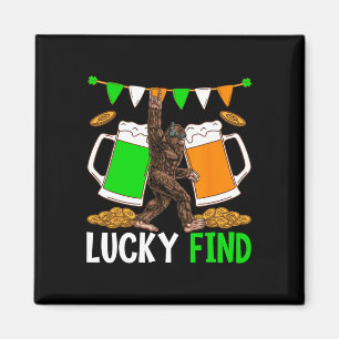 Glücklicher Fund Bigfoot Frohen St Patricks Tag Sh Magnet