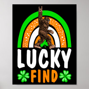 Glücklicher Fund Bigfoot Frohen St. Patricks Tag T Poster