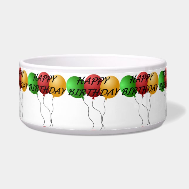 "GLÜCKLICHER GEBURTSTAG"-BALLOONS NAPF (Vorderseite)