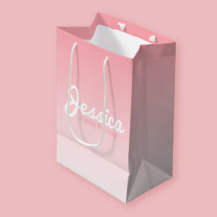 Glücklicher Geburtstag, benutzerdefinierbarer Name Mittlere Geschenktüte