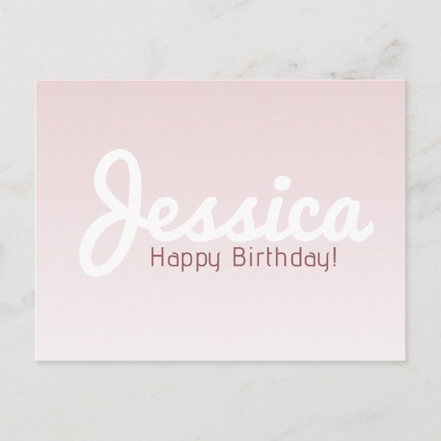 Glücklicher Geburtstag, benutzerdefinierbarer Name Postkarte (Vorderseite)
