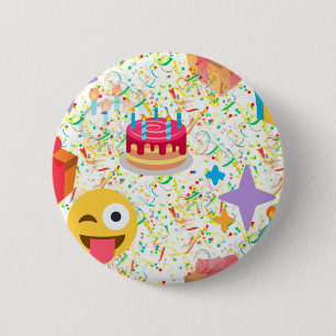 glücklicher Geburtstag Emoji Button