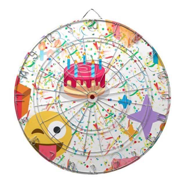glücklicher Geburtstag Emoji Dartscheibe (vorne)