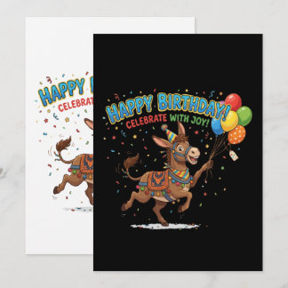 Glücklicher Geburtstag Esel-Feier Einladung