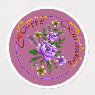 glücklicher Geburtstag Etiketten