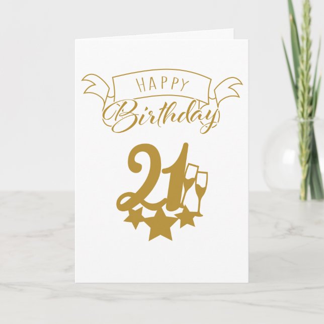 Glücklicher Geburtstag - Faltkarte Karte (Vorderseite)