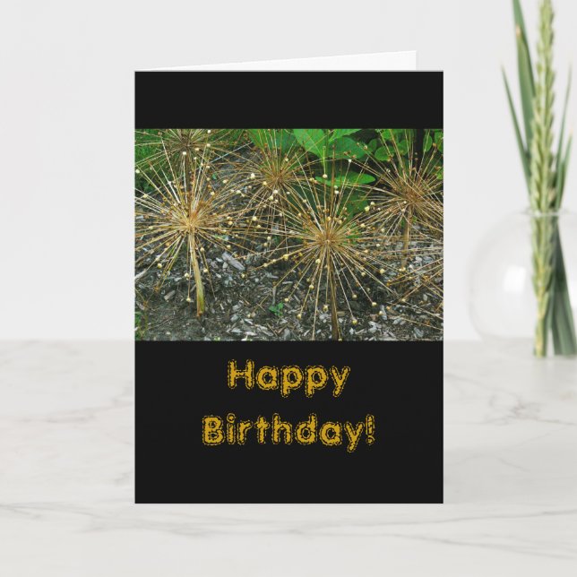 "GLÜCKLICHER GEBURTSTAG/FLORAL/FOTOG KARTE (Vorderseite)