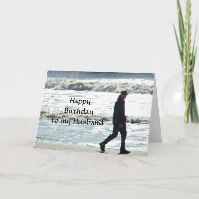 GLÜCKLICHER GEBURTSTAG FÜR MEIN HUSBAND KARTE (Vorderseite)