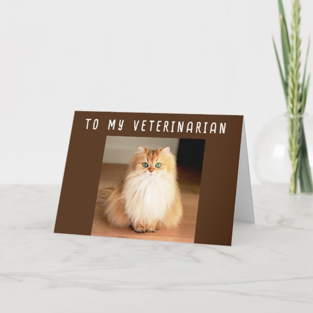 GLÜCKLICHER GEBURTSTAG FÜR MEINE **VETERINARISCHE* KARTE (Vorderseite)