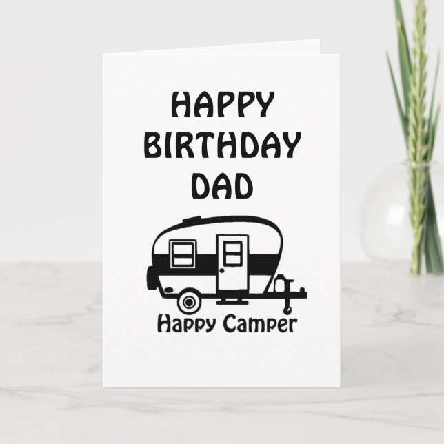 GLÜCKLICHER GEBURTSTAG FÜR MEINEN GLÜCKLICHEN CAMP KARTE (Vorderseite)