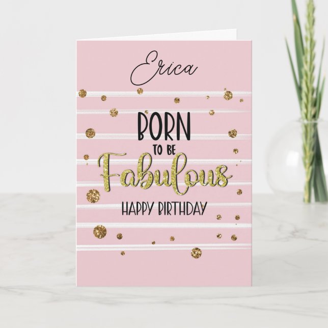 glücklicher Geburtstag geboren fantastisch Karte (Vorderseite)